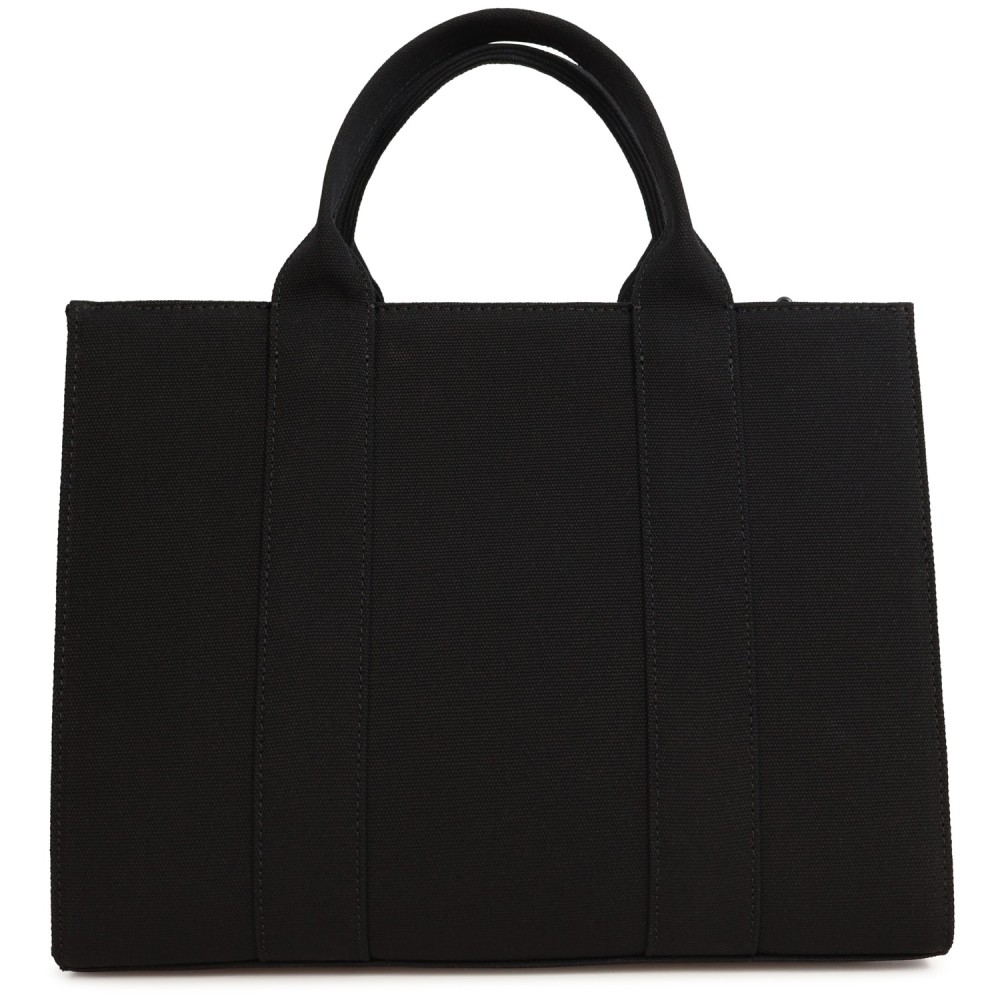Borsa nera con logo per donna
