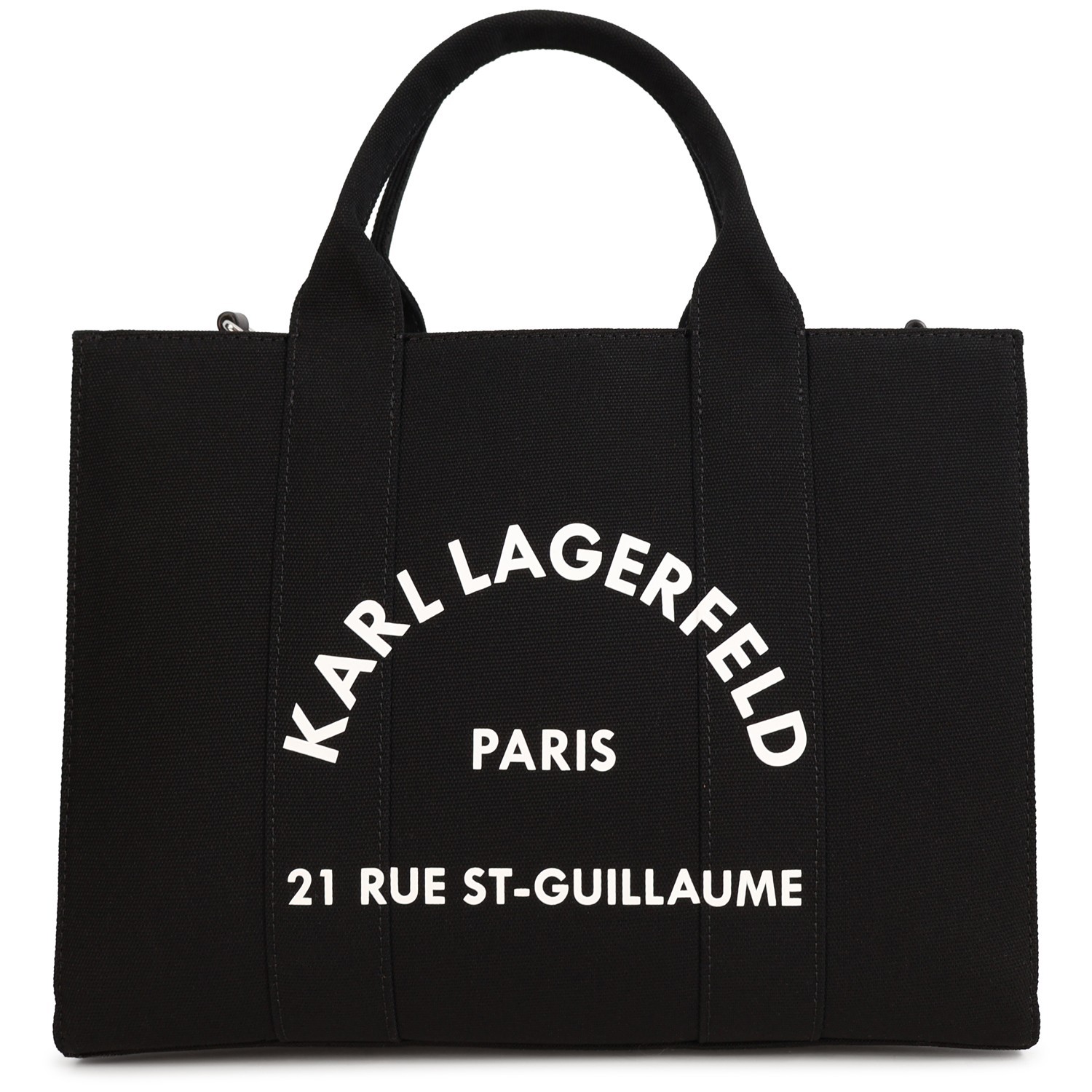 Borsa nera con logo per donna