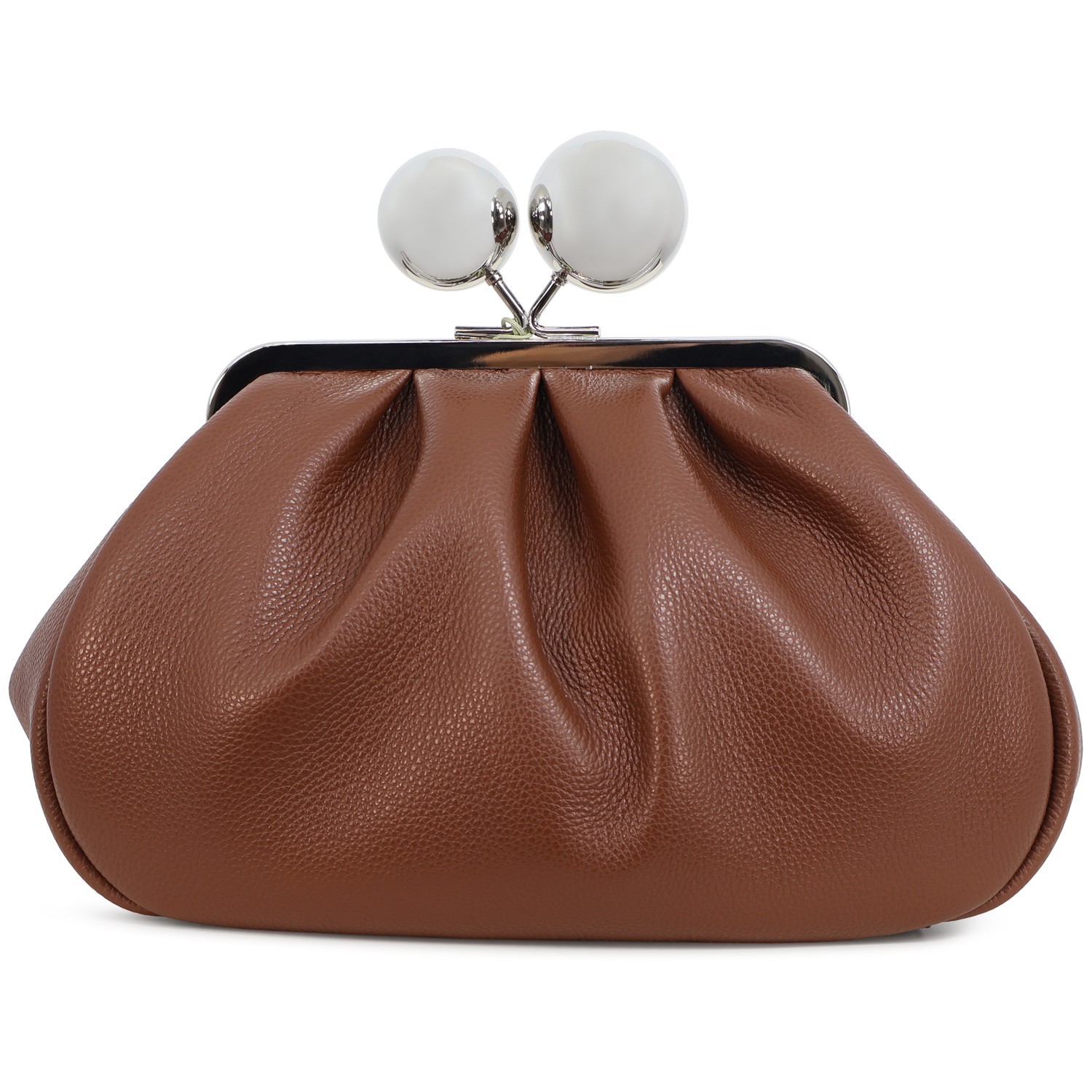 Borsa 'PASTICCINO' marrone con sfere grandi per donna