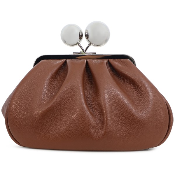 Borsa 'PASTICCINO' marrone con sfere grandi per donna