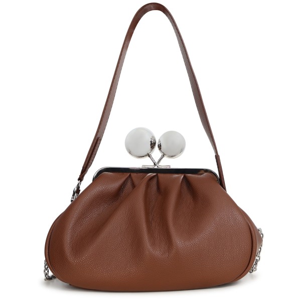 Borsa 'PASTICCINO' marrone con sfere grandi per donna