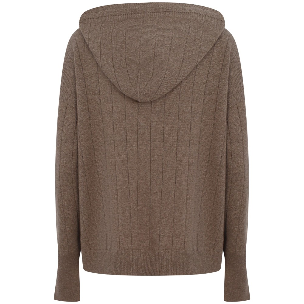 Maglione beige con zip per donna