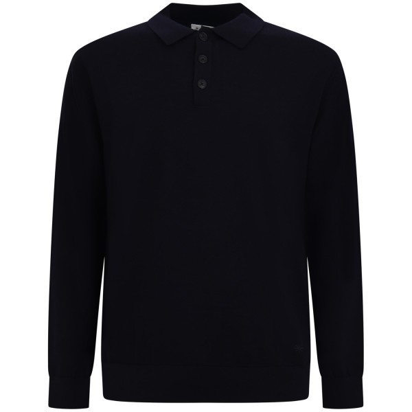 Maglione blu con colletto per uomo