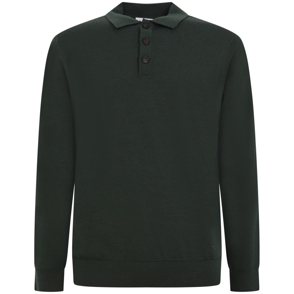 Maglione verde con colletto per uomo