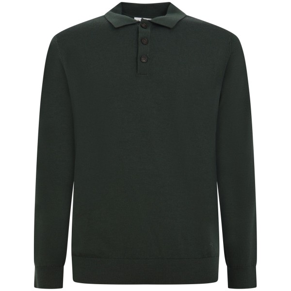 Maglione verde con colletto per uomo