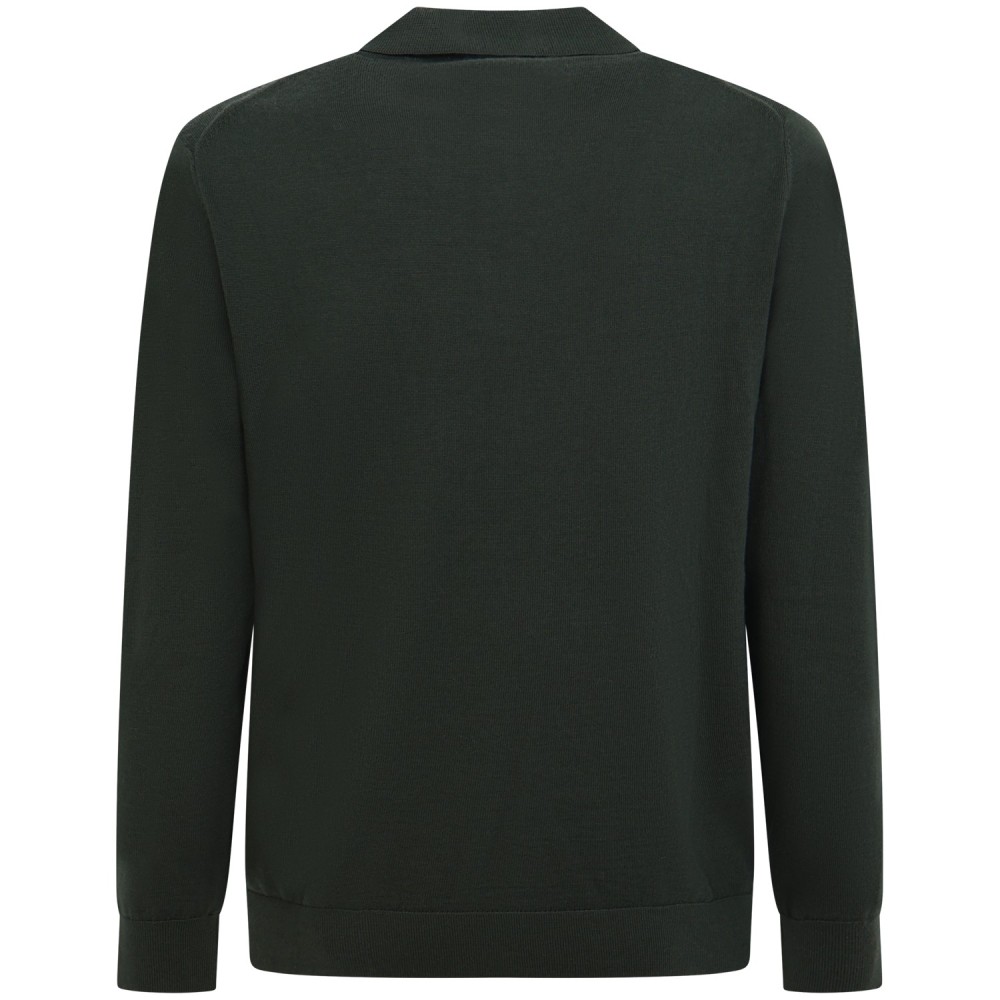 Maglione verde con colletto per uomo