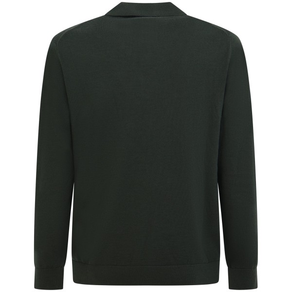 Maglione verde con colletto per uomo