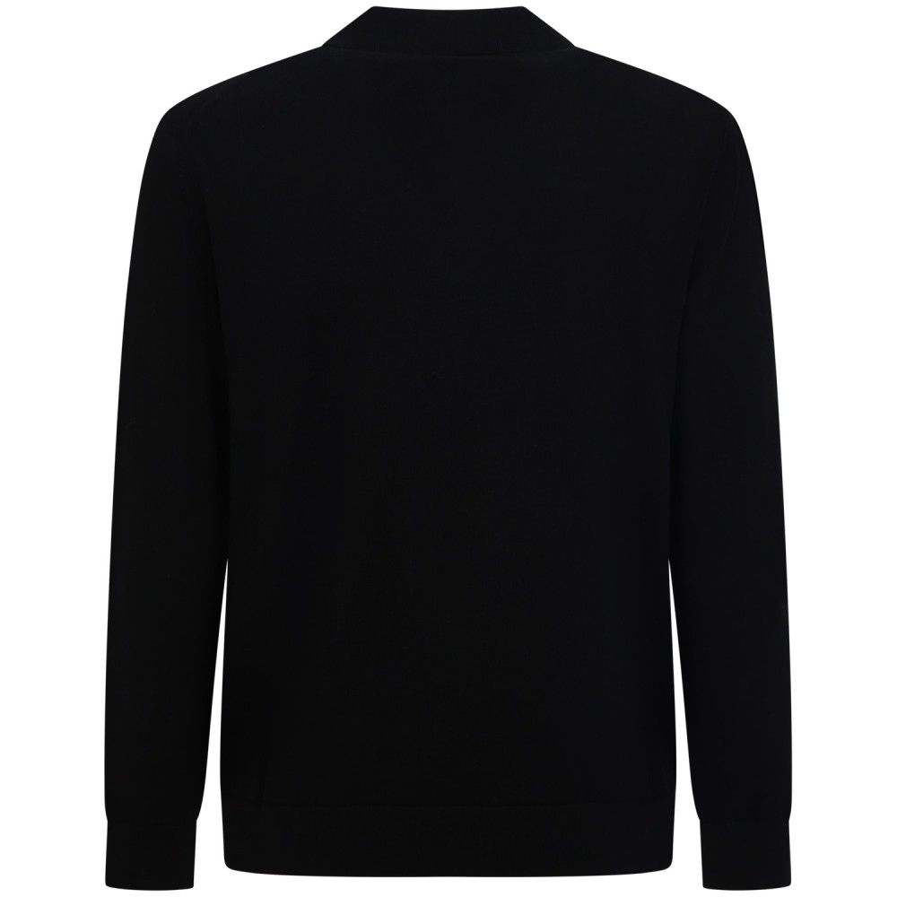 Maglione nero con colletto per uomo