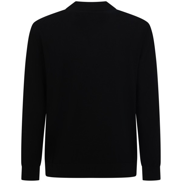 Maglione nero con colletto per uomo