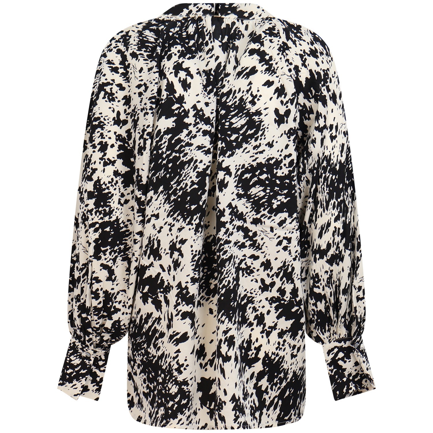 Camicia a fantasia bianco nero per donna 2