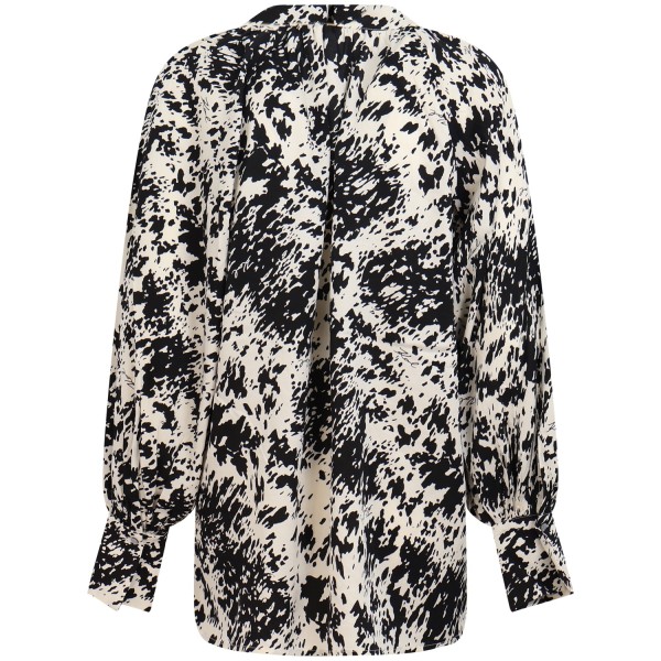 Camicia a fantasia bianco nero per donna