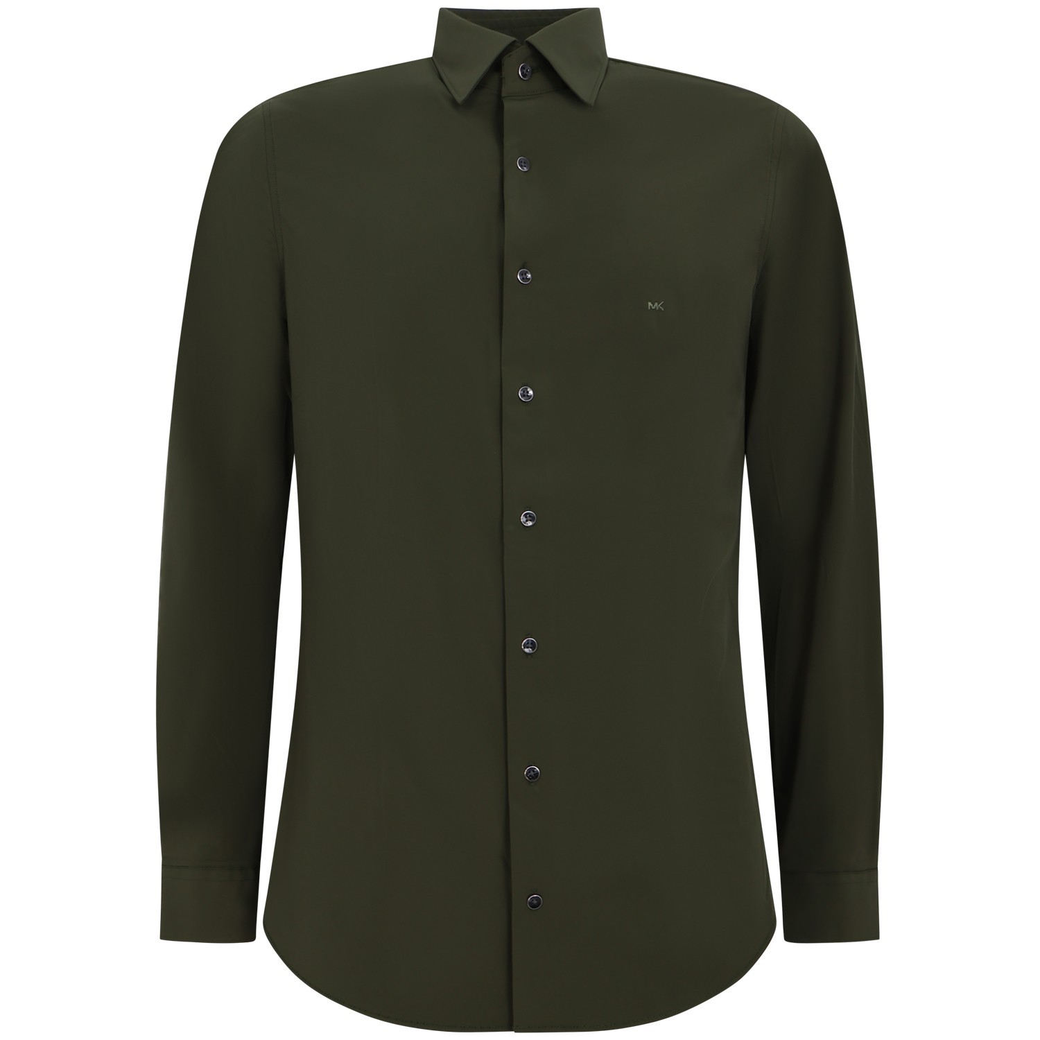 Camicia verde con mini logo per uomo
