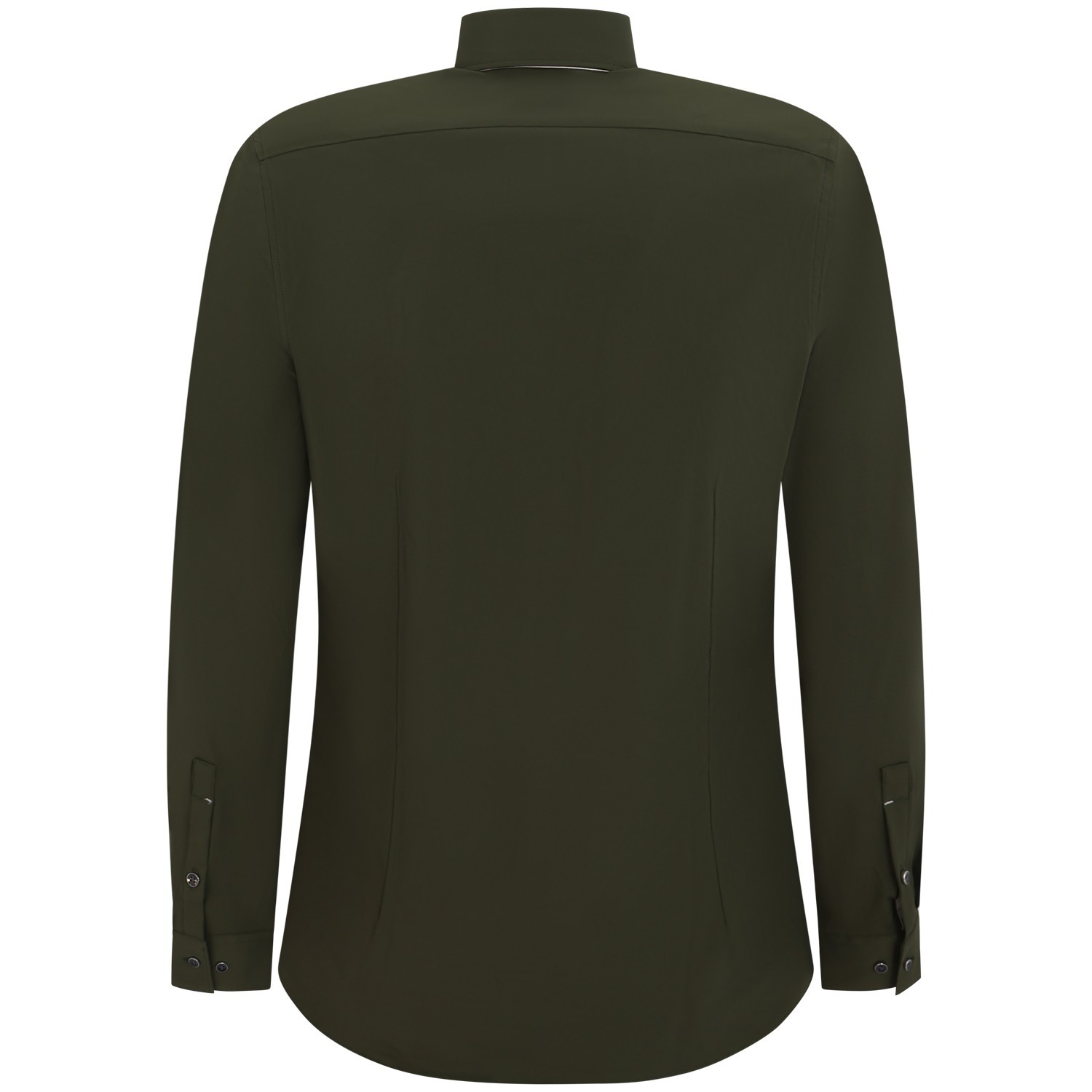 Camicia verde con mini logo per uomo 2