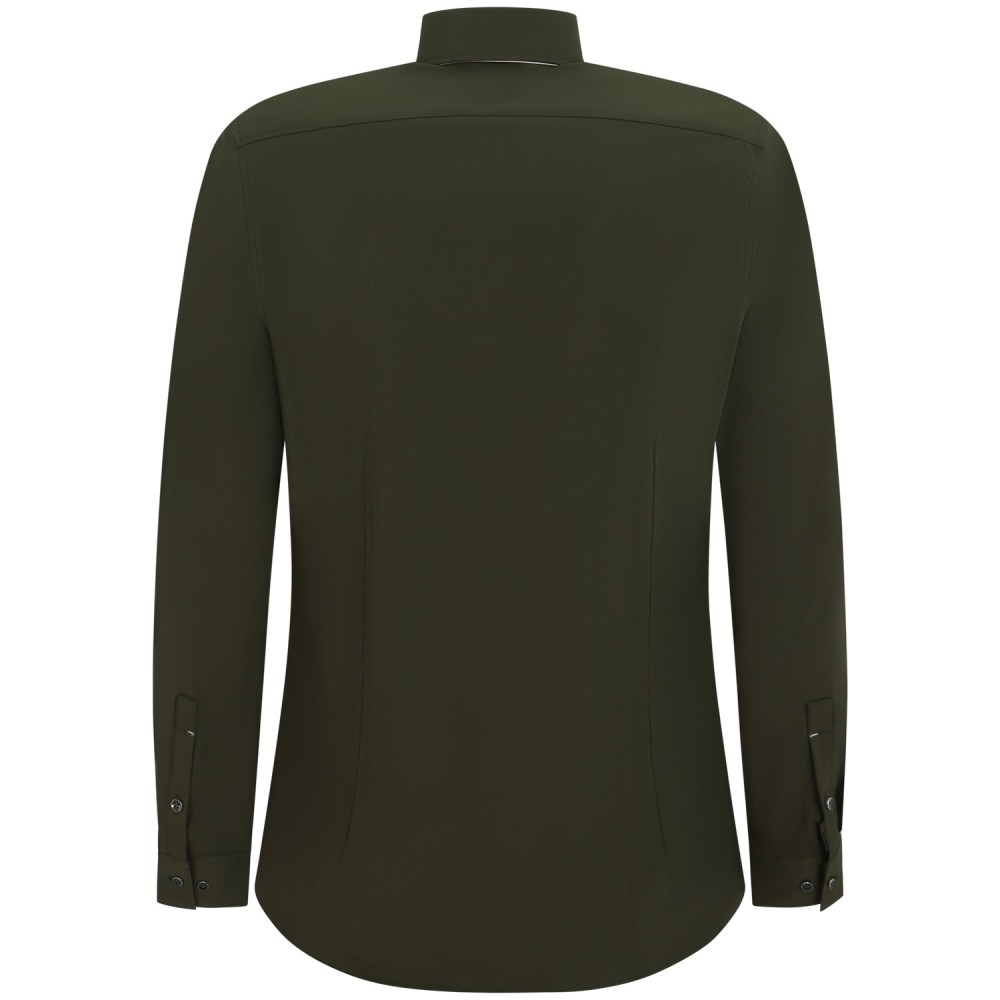 Camicia verde con mini logo per uomo
