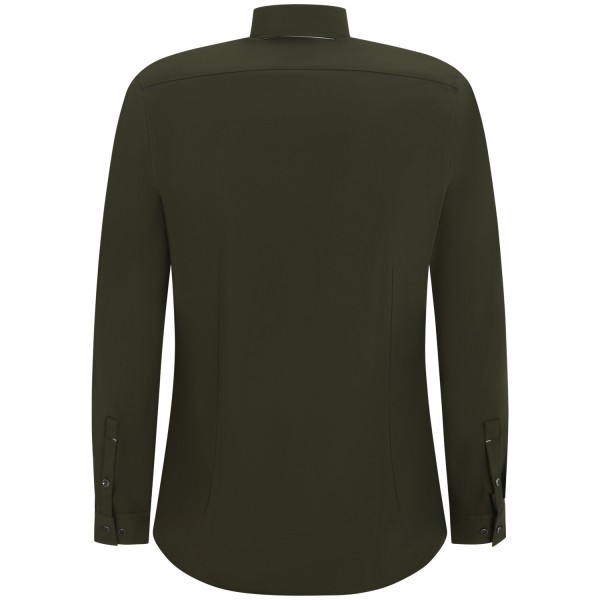 Camicia verde con mini logo per uomo