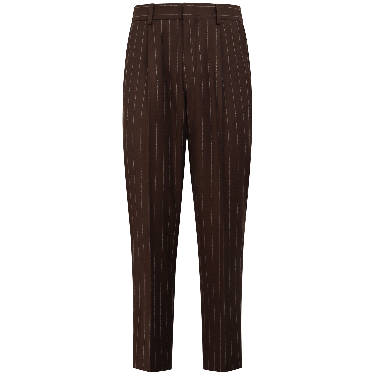 Pantalone marrone gessato per uomo