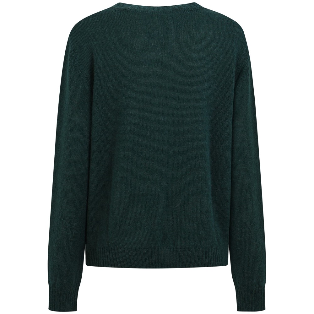 Maglione verde con fantasia  per donna