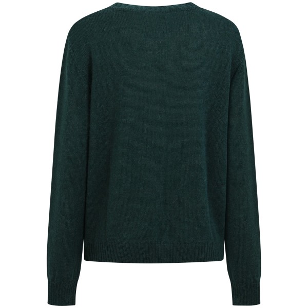 Maglione verde con fantasia  per donna