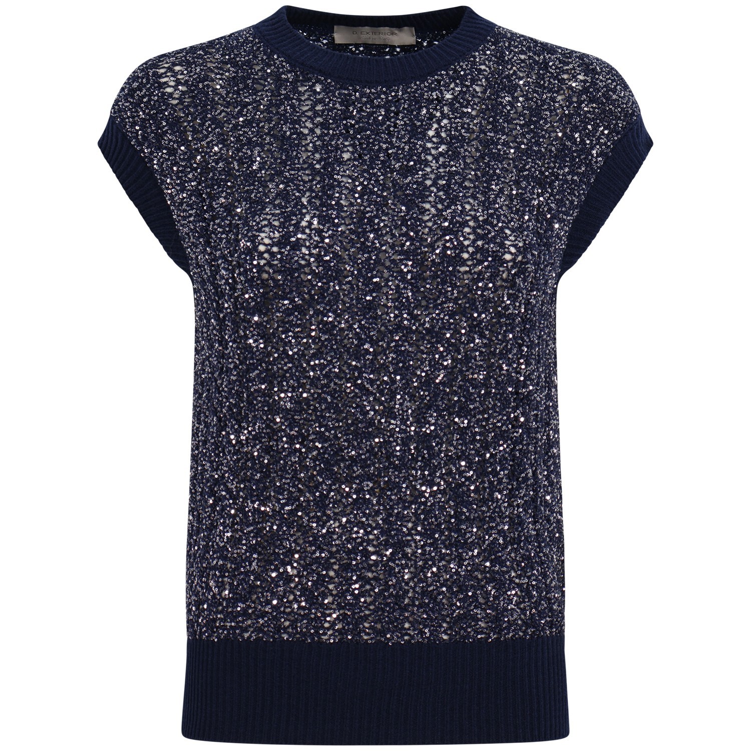 Gilet  in lurex marrone per donna