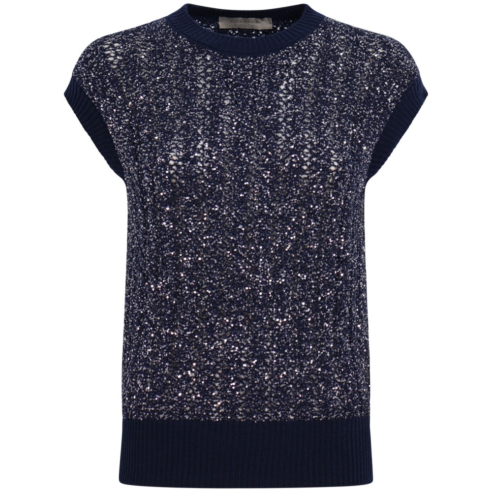 Gilet  in lurex marrone per donna