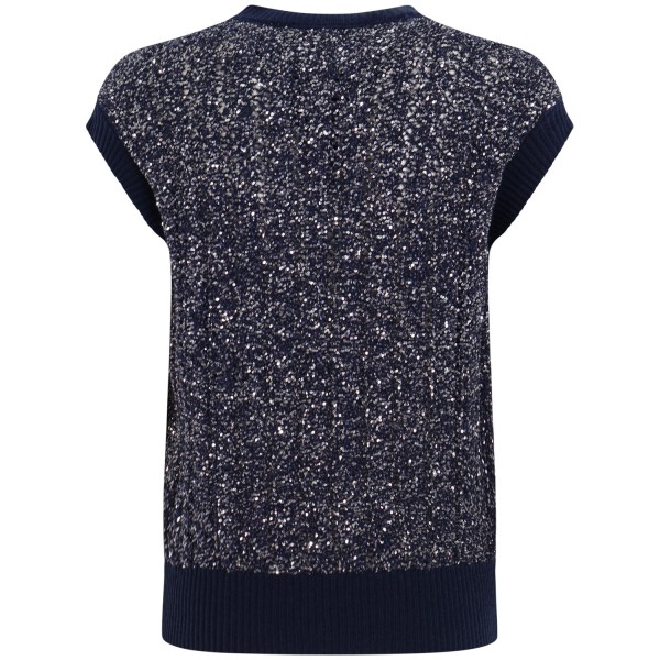 Gilet  in lurex marrone per donna