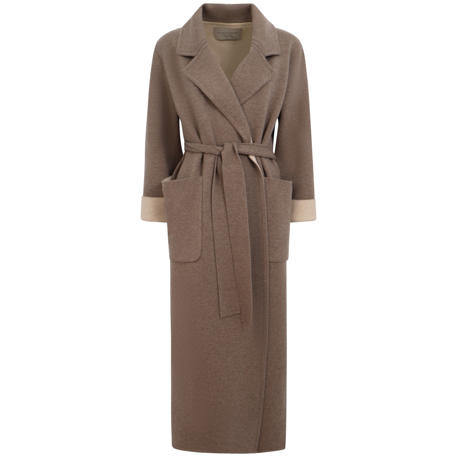 Cappotto in maglia beige per donna
