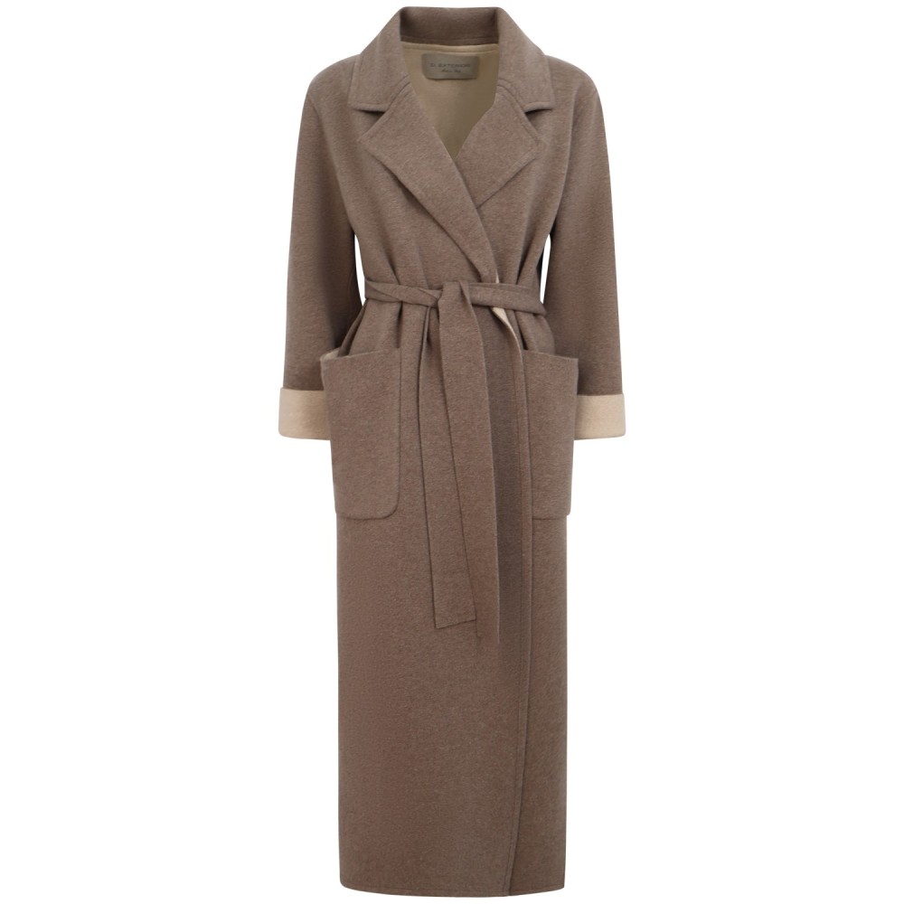 Cappotto in maglia beige per donna