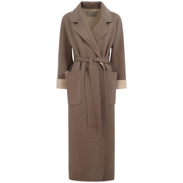 Cappotto in maglia beige per donna