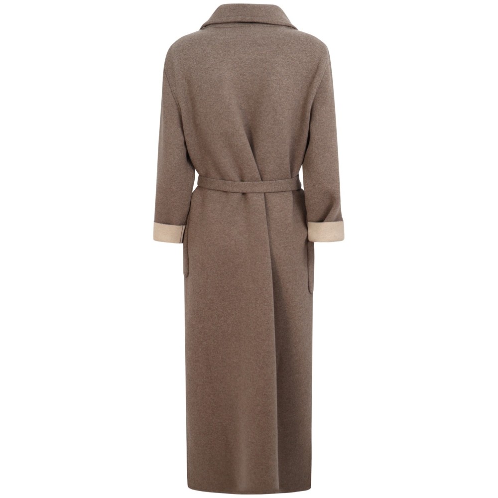 Cappotto in maglia beige per donna