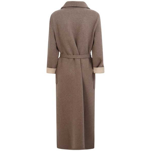 Cappotto in maglia beige per donna