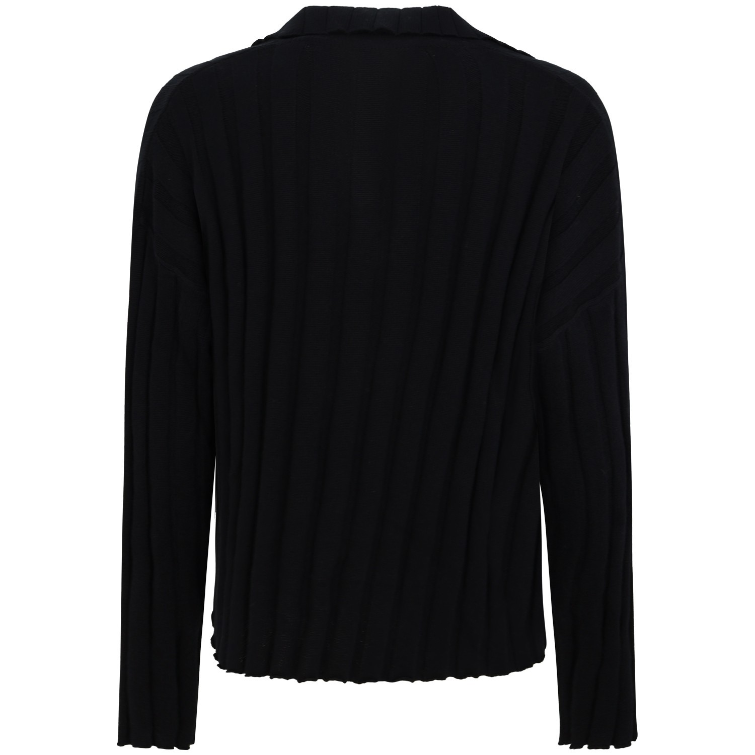 Maglione nero con colletto per uomo 2