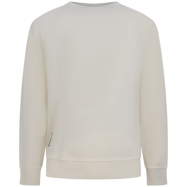 Maglione avorio con logo per uomo