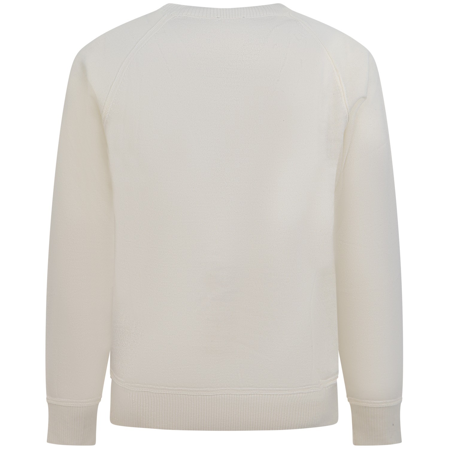 Maglione avorio con logo per uomo 2