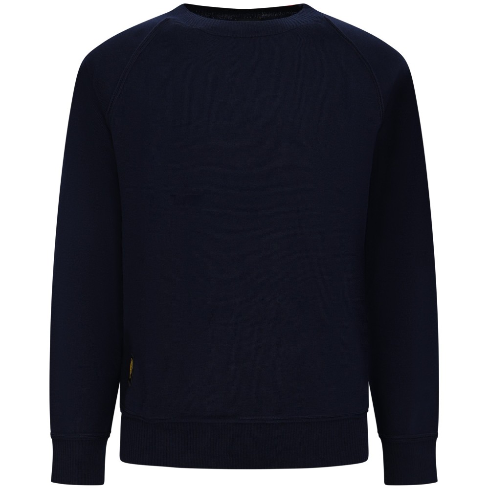 Maglione blu con logo per uomo