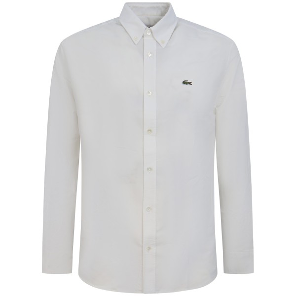 Camicia bianca con mini logo per uomo