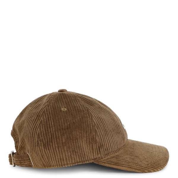Cappello marrone in velluto a costine per uomo