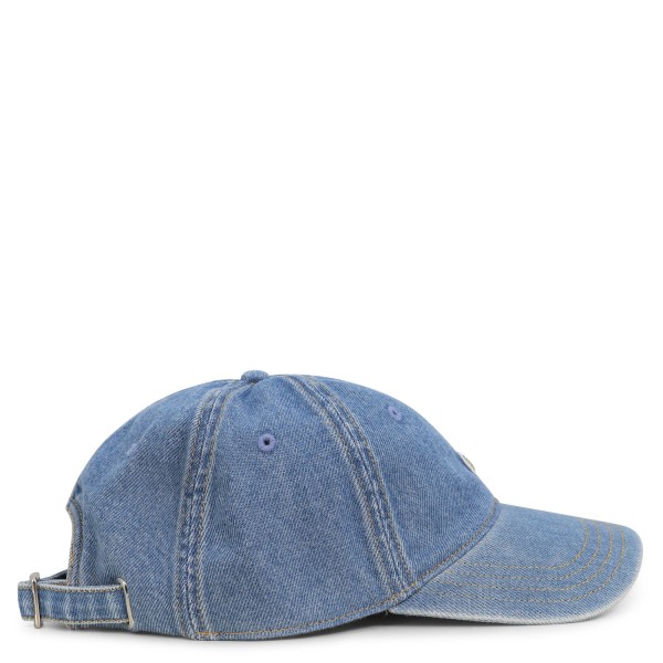 Cappello in denim con mini logo per uomo