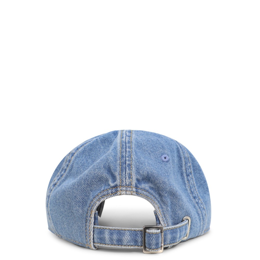 Cappello in denim con mini logo per uomo