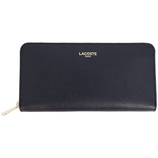 Portafoglio nero con mini logo per donna