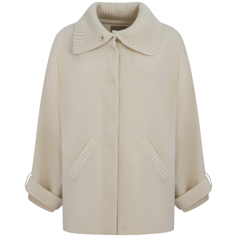 Cappotto panna per donna