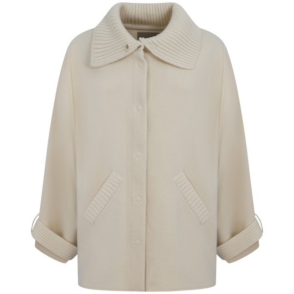 Cappotto panna per donna