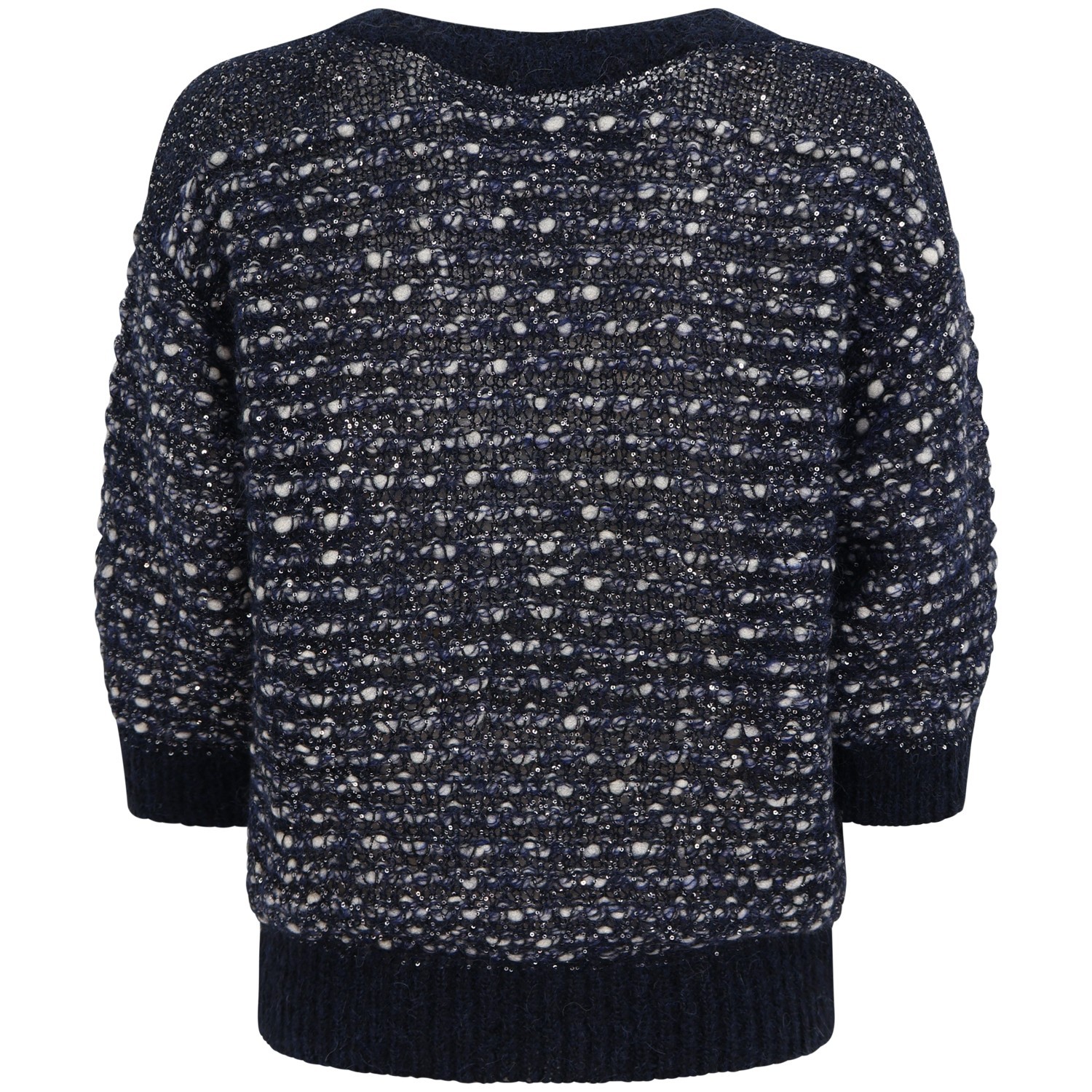 Maglione blu in lurex per donna 2