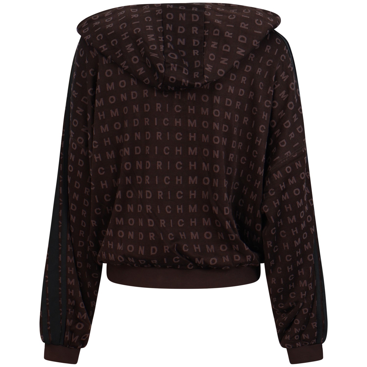 Felpa con zip  marrone  per donna