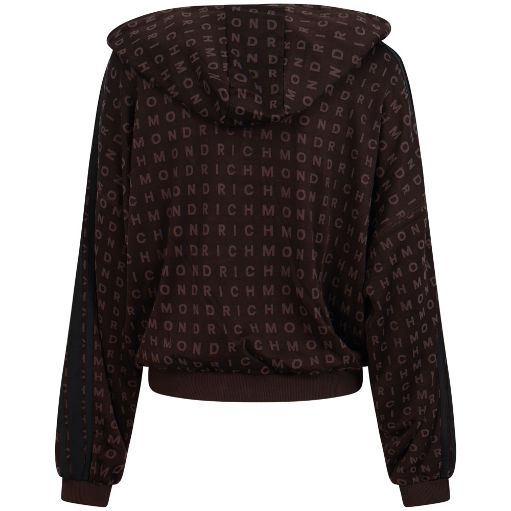 Felpa con zip  marrone  per donna