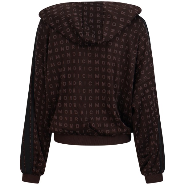 Felpa con zip  marrone  per donna