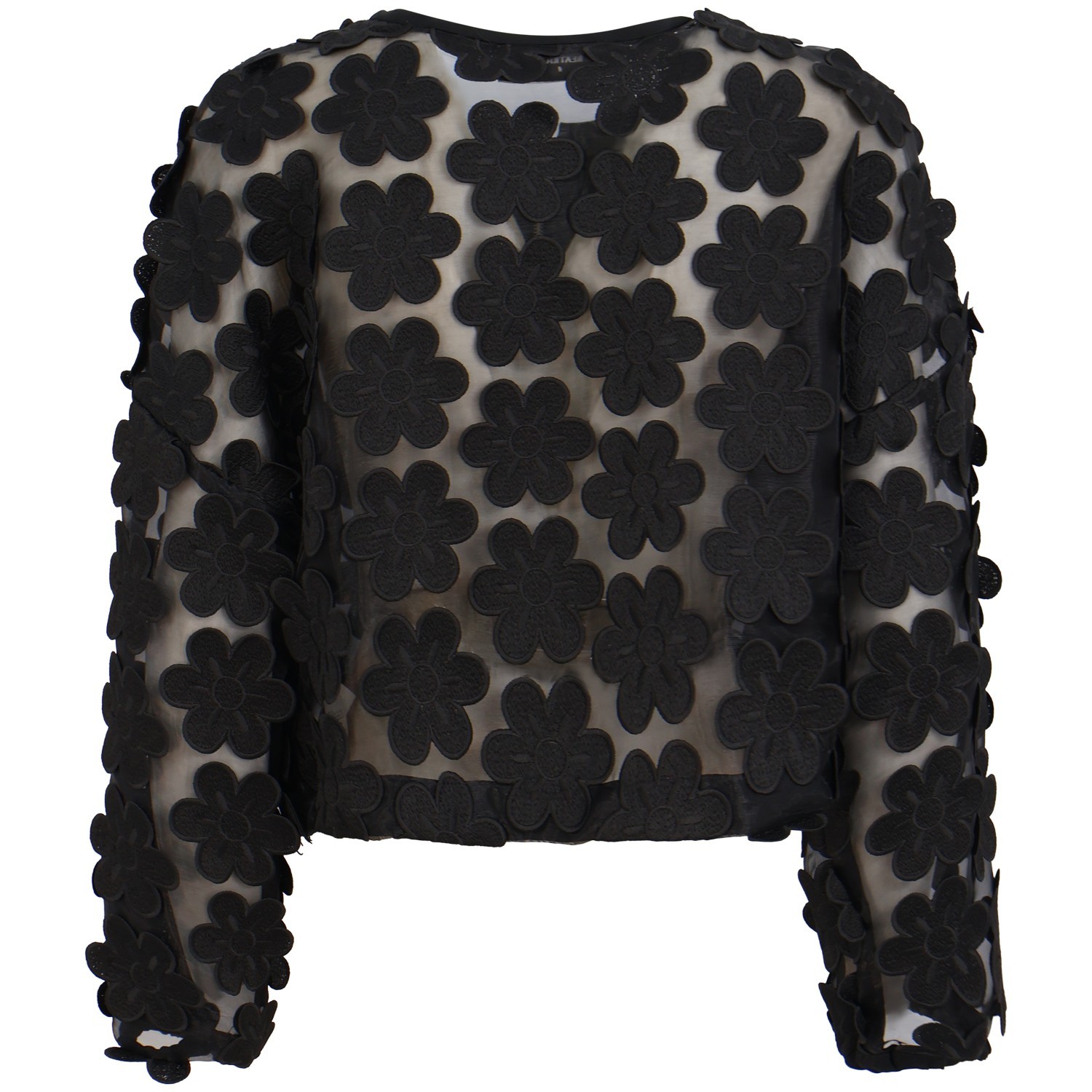 Gincchino nero con fiori per donna 2