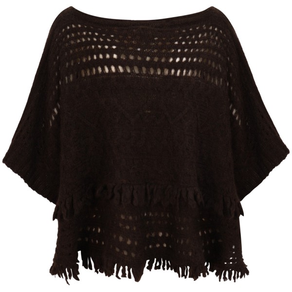 Poncho marrone  per donna