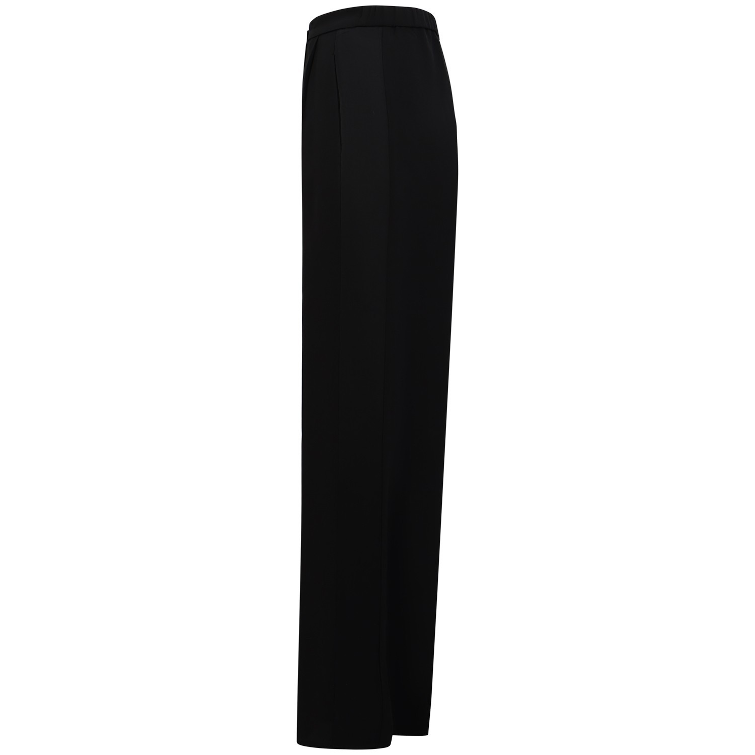 Pantalone nero con banda laterale per donna 2