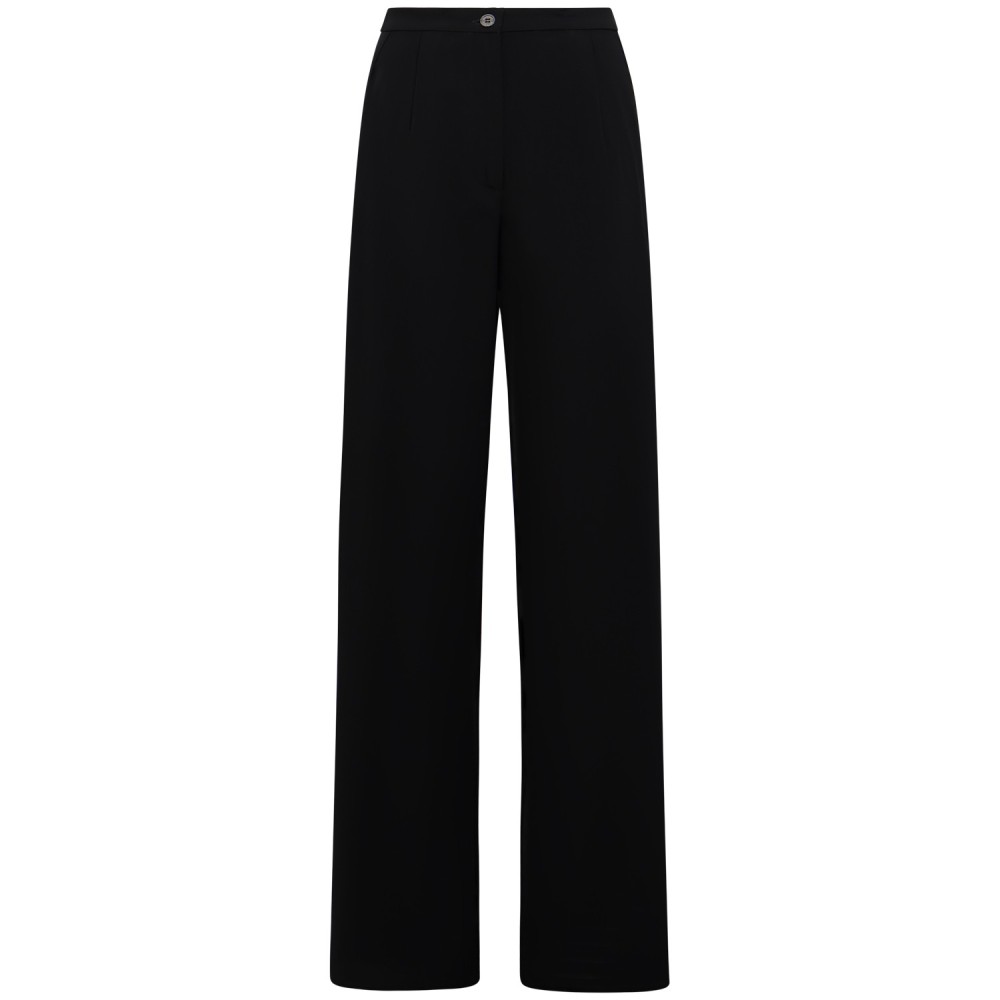 Pantalone nero con banda laterale per donna