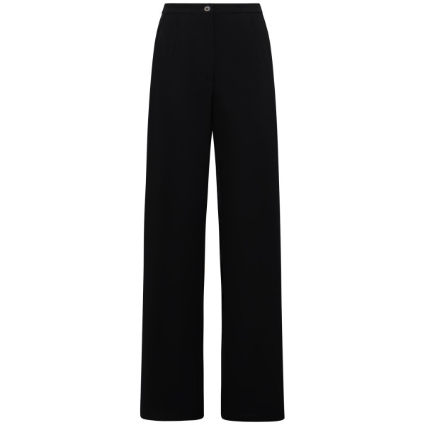 Pantalone nero con banda laterale per donna